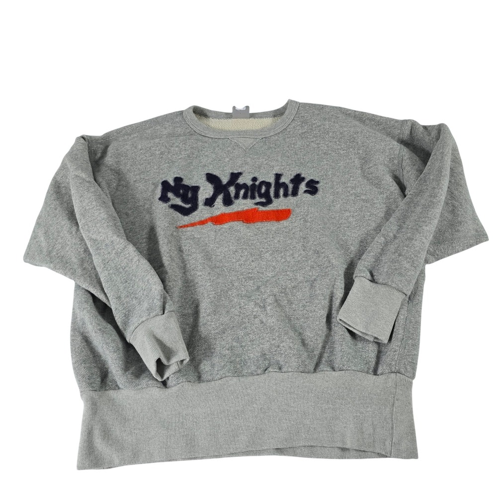 Ebbets Field Flannels NY Knights Sweatshirt Gray XL Made in USA The Natural